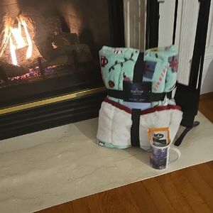 Cozy Fleece Blanket Set with Mug